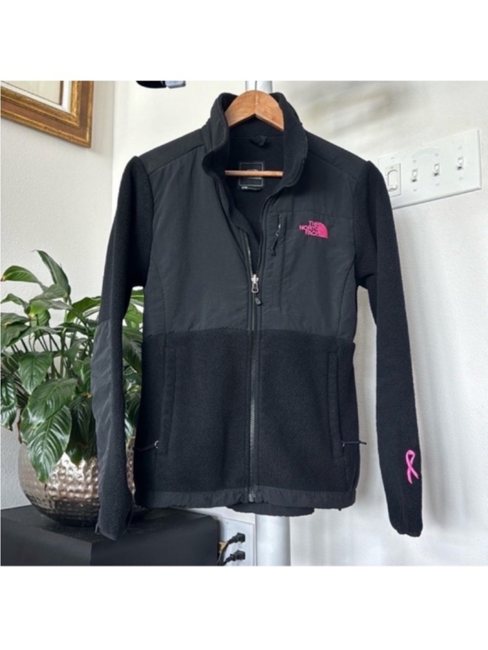 The North Face Black Denali Fleece Jacket Sz S Full zip